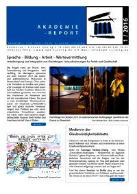 Cover vom ersten Akademie-Report 2016
