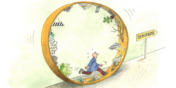 Cartoon Demokratie Liebermann