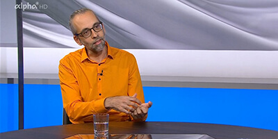 Michael Mayer, Zeithistoriker an der Akademie für Politische Bildung, im Studio von alpha-demokratie